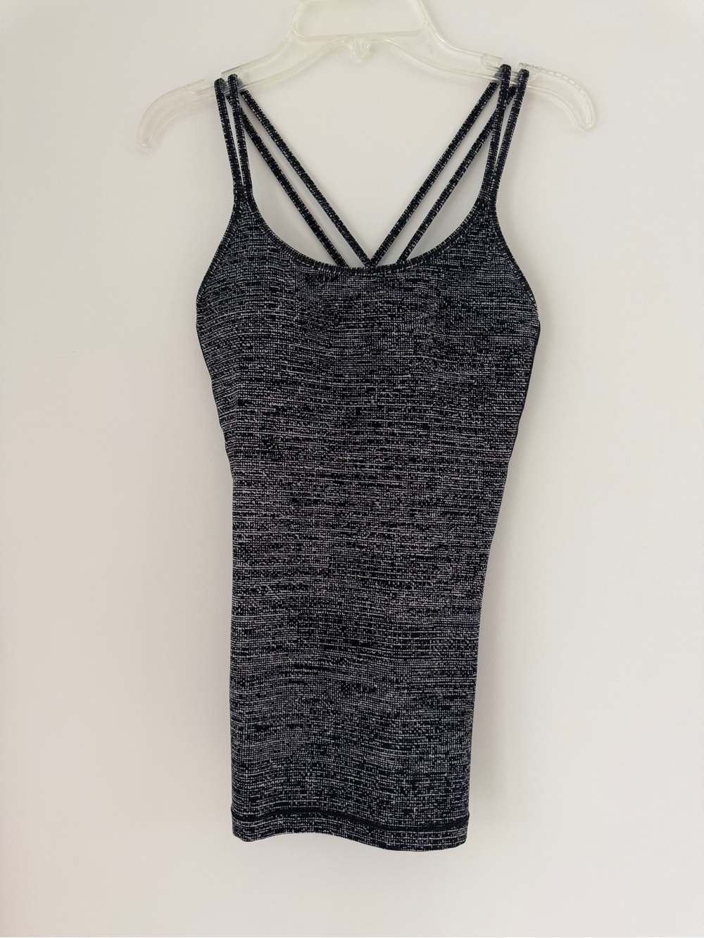lululemon athletica Black Heathered Double-Strap Tank
